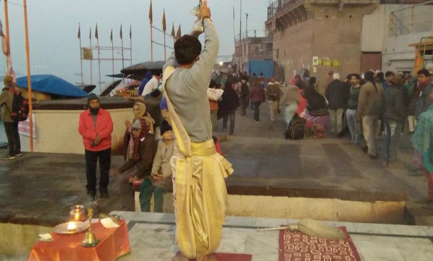 Arti Ceremony At Varanasi